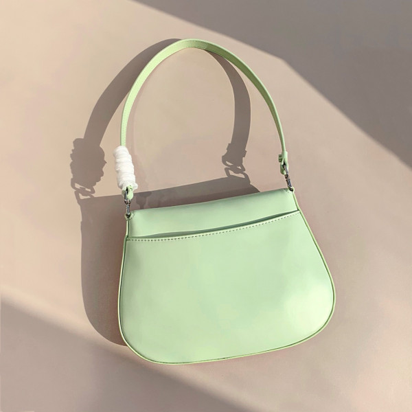 Pra*a cleo brushed leather shoulder bag with flap