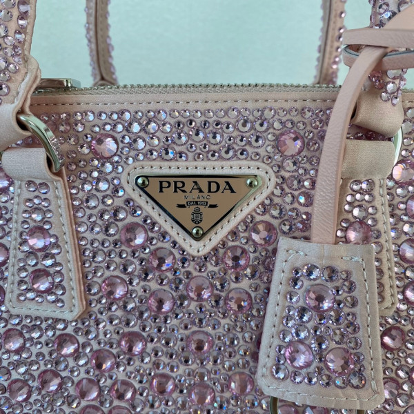 Pra*a galleria satin mini-bag with crystals