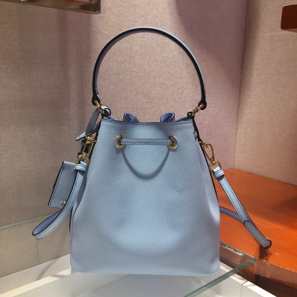 Pra*a saffiano leather bucket bag