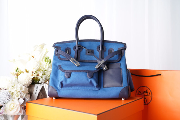 H**mes cargo birkin bag canvas and swift 35