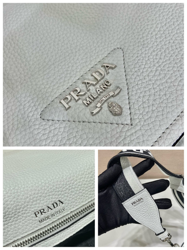 Pra*a leather shoulder bag-23*18*9cm