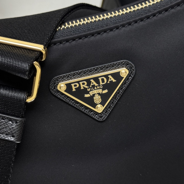 Pra*a demi-lune re-nylon shoulder bag