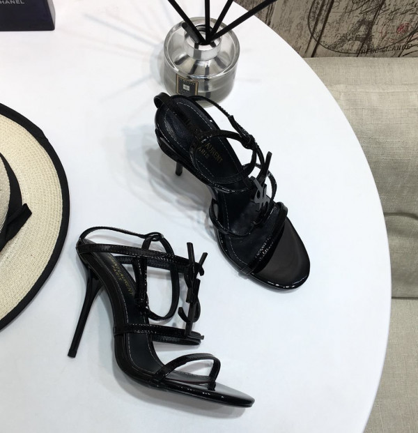 Y*L cassandra platform sandals in patent leather